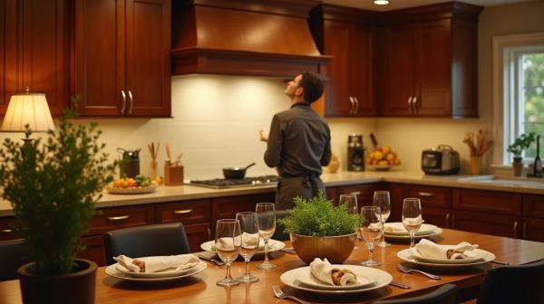 Ambiance chaleureuse et repas raffinés avec un chef à domicile